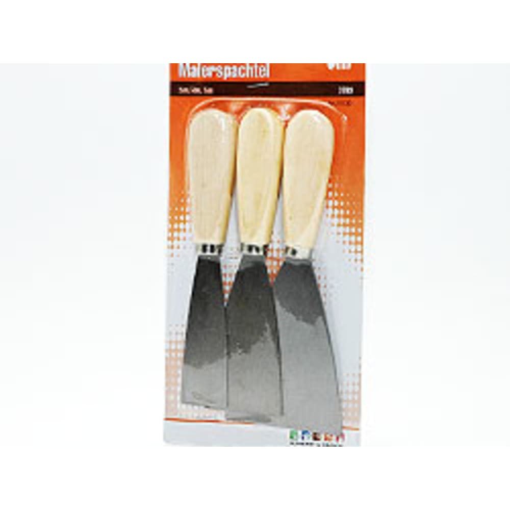 HundB Malerspachtel Malerspachtel Spachtel Set 3-teilig Schwarz 25 45 70 mm (Stück, 3-St., Malerspachtel) Spachtelwerkzeug Malerwerkzeug Spachtelset Malerset Werkzeugset