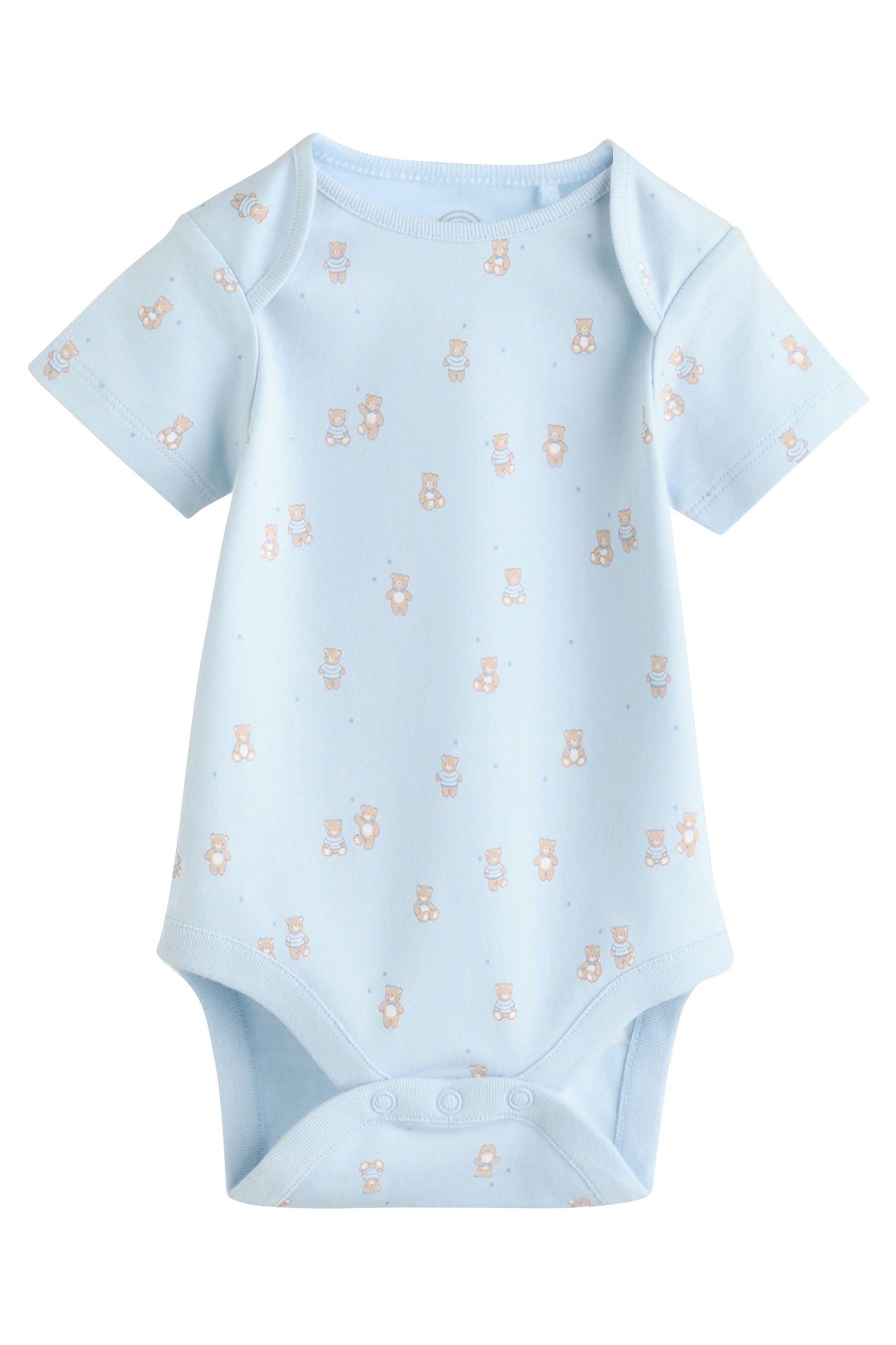 Next Kurzarmbody Kurzärmelige Baby-Bodysuits, 7er-Pack, Bär (7-tlg)