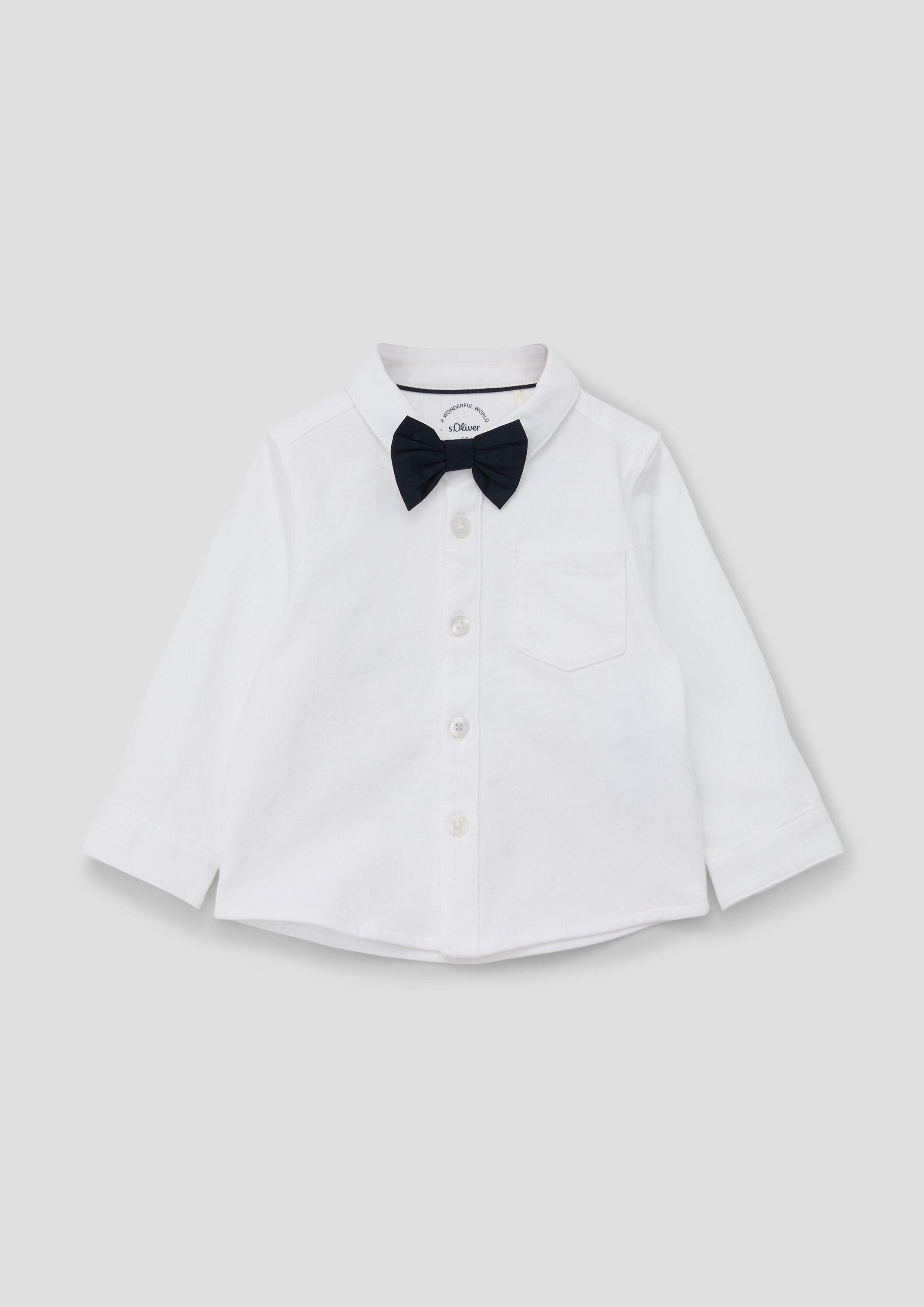 s.Oliver Langarmhemd Hemd Hemd mit abnehmbarer Schleife