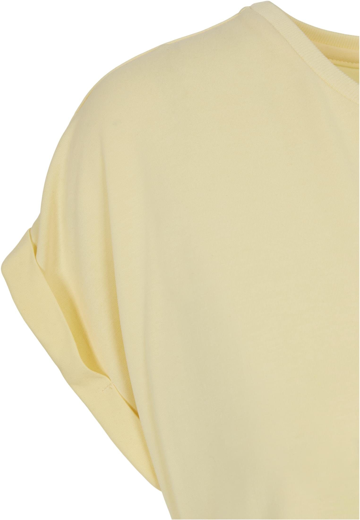 URBAN CLASSICS Kurzarmshirt Damen Ladies Extended softyellow Tee Modal (1-tlg) Shoulder