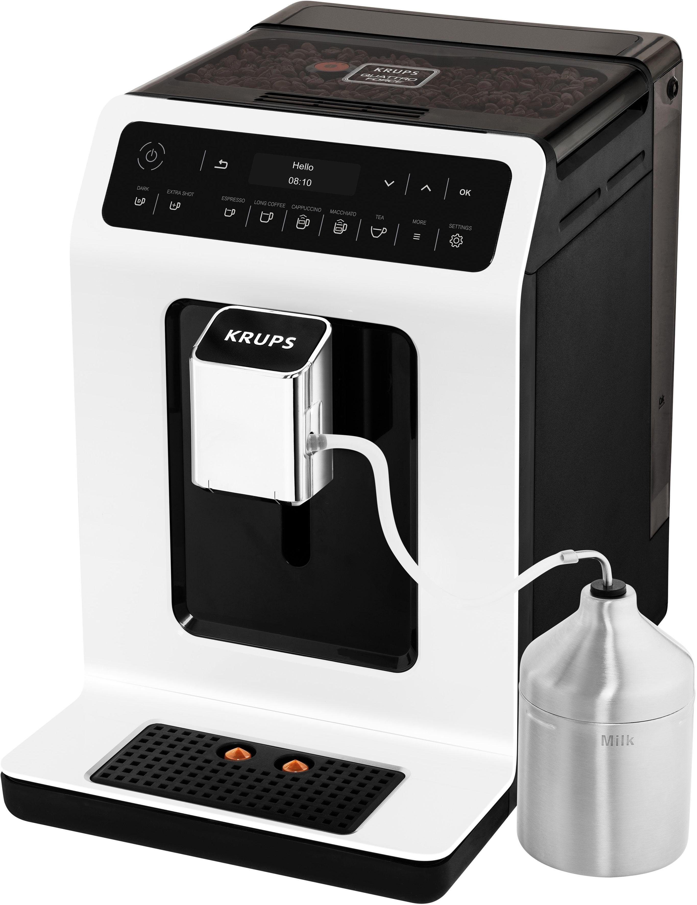 Krups Kaffeevollautomat EA8911 Evidence, inkl. Milchbehälter, intuitiver OLED-Display, extra-großer Wassertank