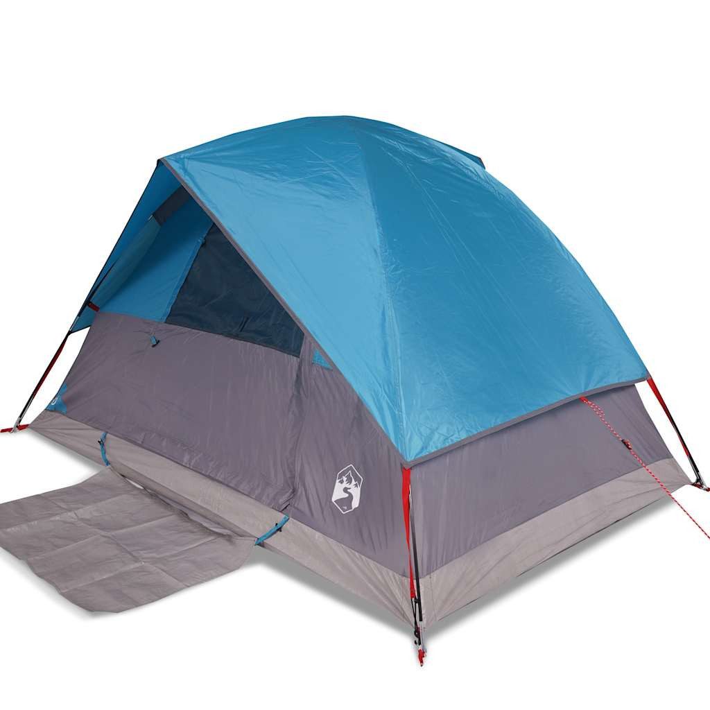 furnicato Faltzelt Camping Kuppelzelt 215 x 150 x 127 cm Blau, (1 tlg), Wetterfestes Familienzelt mit E-Anschluss und versiegelten Nähten