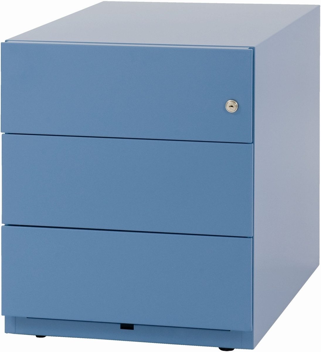 Bisley Container Rollcontainer Note NWA Stahl 3x Materialschub HxBxT 495x420x565mm blau