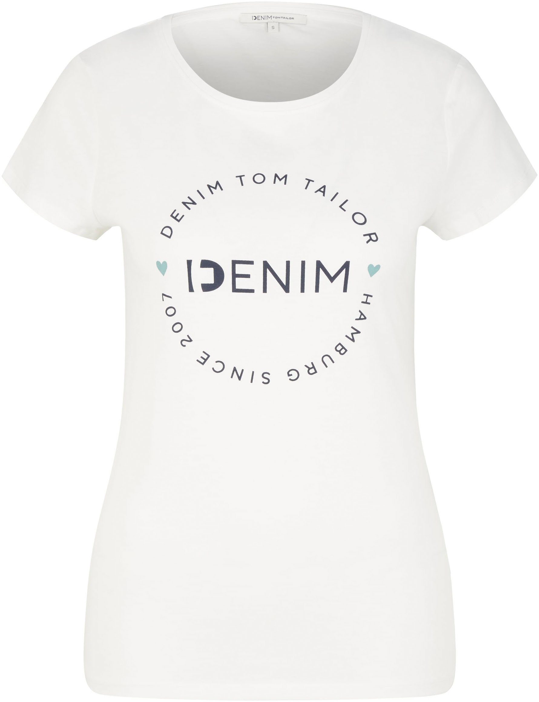 T-Shirt Denim (Packung, TOM anthrazit weiß Pack) + 2-tlg., meliert TAILOR 2-er