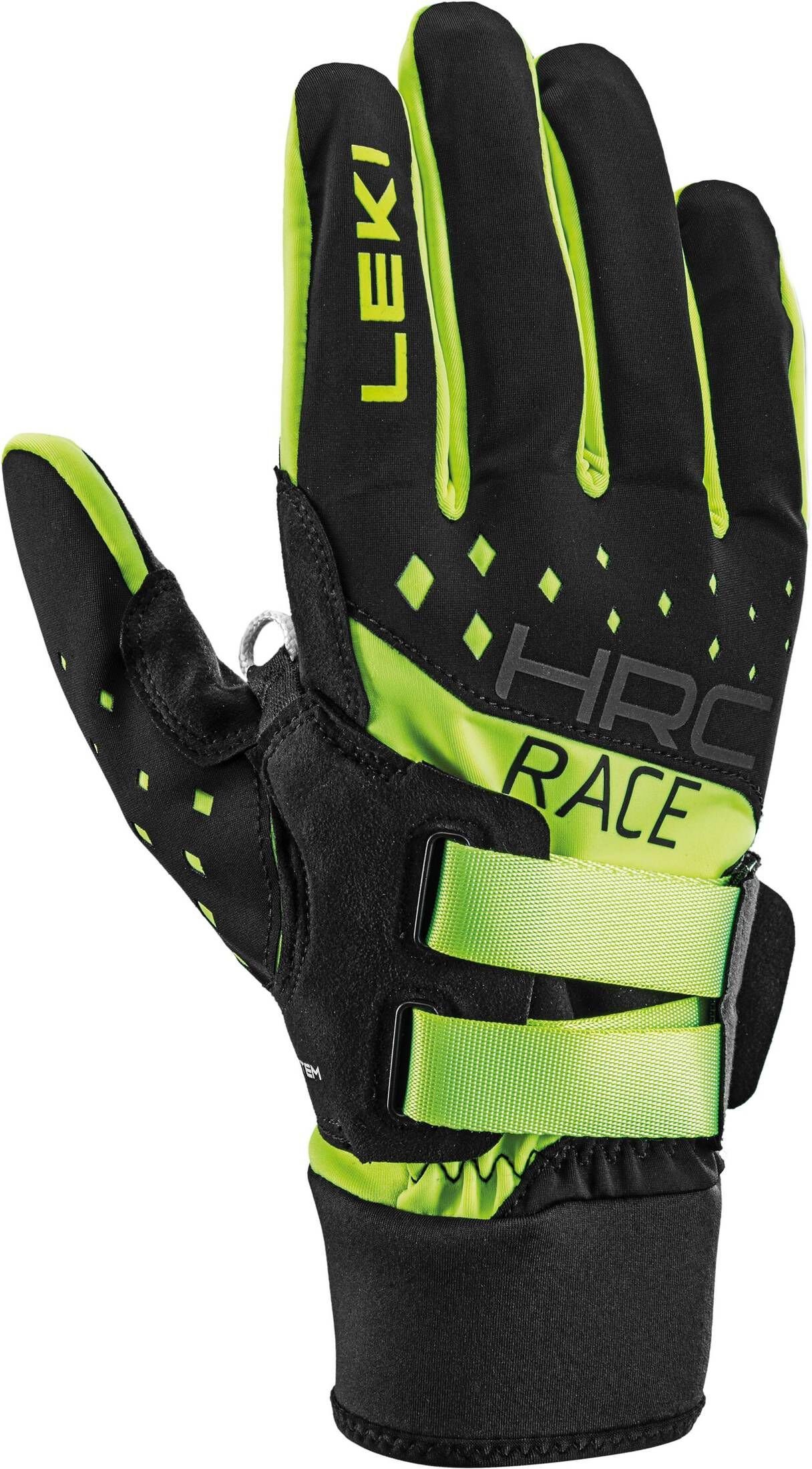 Black Leki Yellow HRC Langlauf-Handschuhe Neon Herren Langlaufhandschuhe - RACE SHARK
