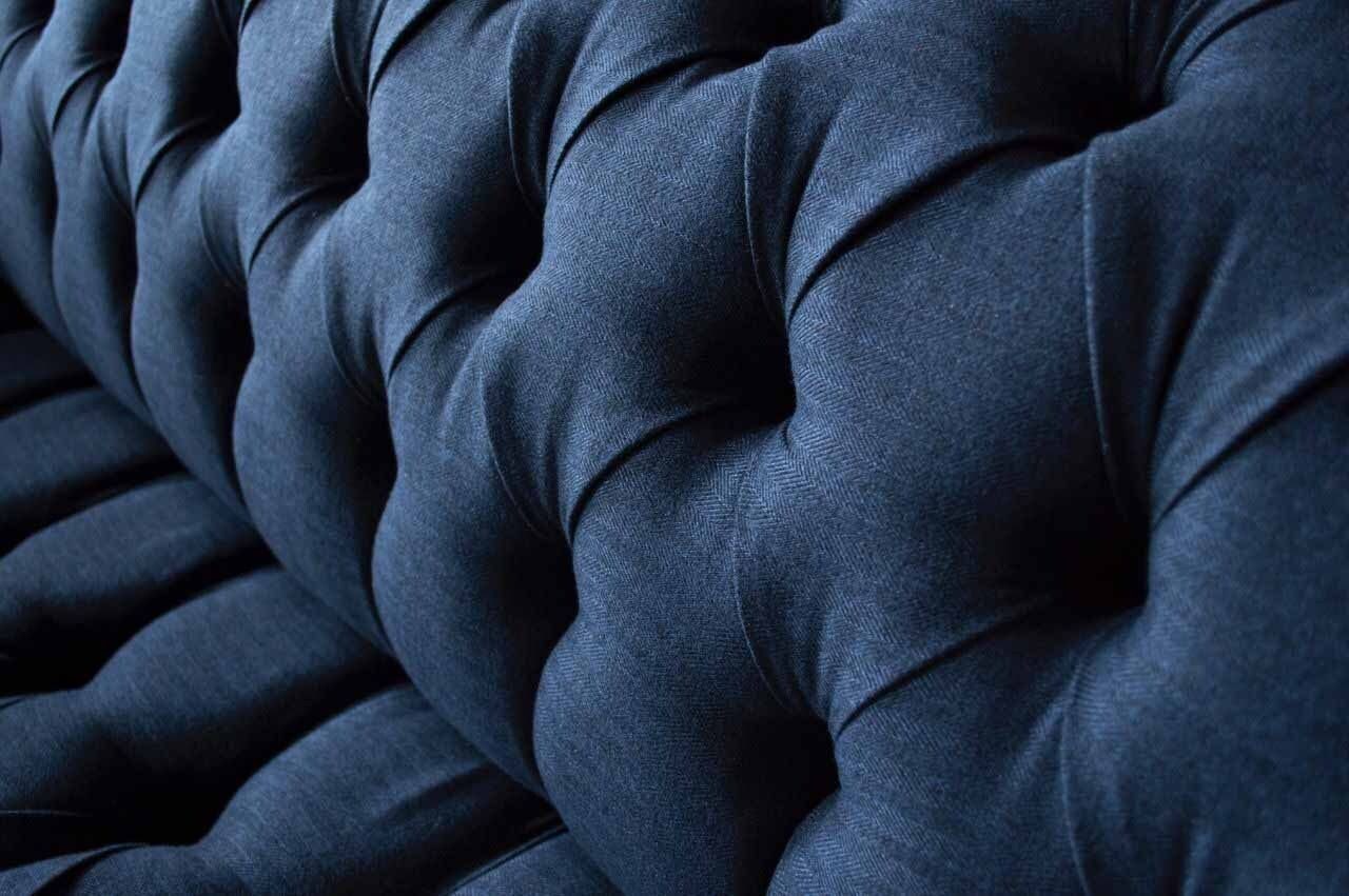 Europe Luxus Dreisitzer Sofa In Neu, Couches Sitzer Chesterfield JVmoebel 3 Made Sofas Blau Sofa