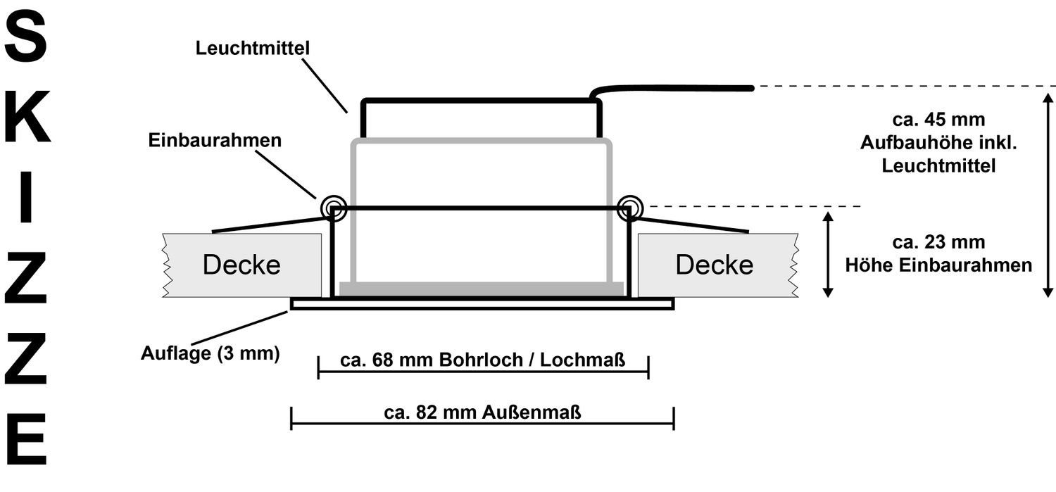 LEDANDO Einbaustrahler CCT flach RGB - LED gebürste LED Set aluminium 3er extra Einbaustrahler in