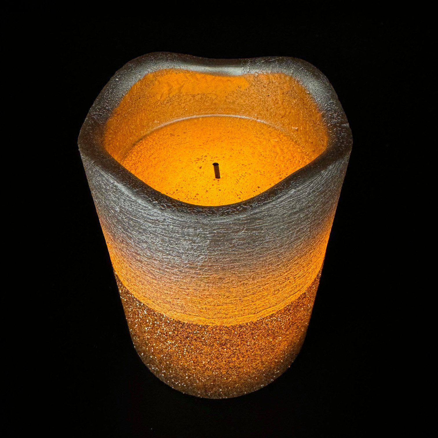 Online-Fuchs LED-Kerze 4 + 2 Kerzen mit abgesetzten GLITZERÜBERZUG (Weihnac günstig online kaufen