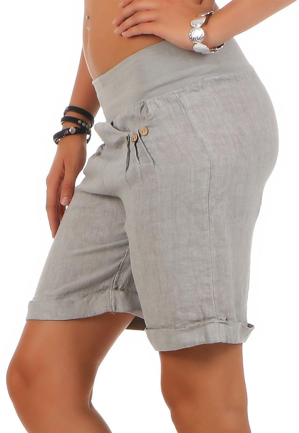 malito more than fashion Leinenhose 6822 Bermuda aus Leinen günstig online kaufen