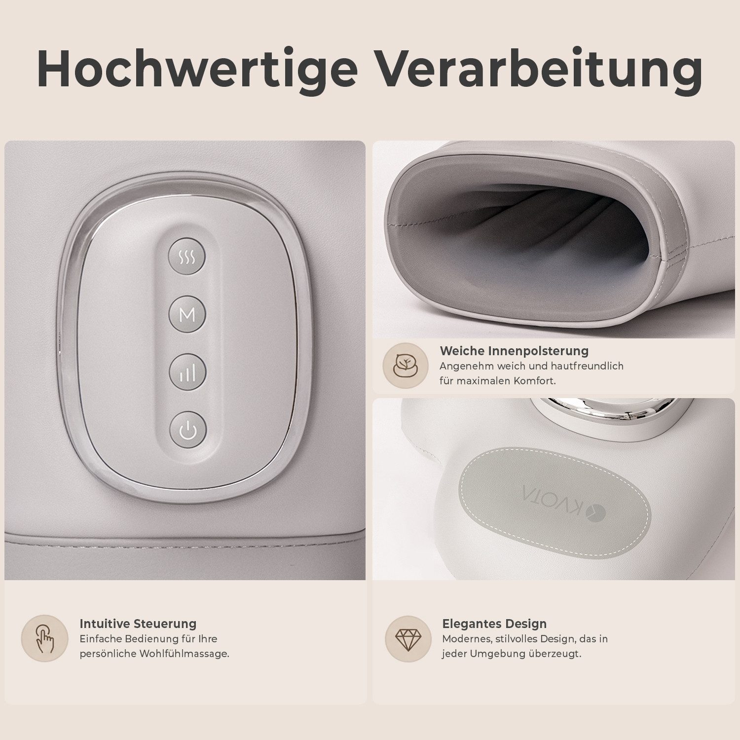 KVOTA Massagegerät Handmassager mit Wärmekompression zur Schmerzlinderung Massage, 1-tlg., für Hände, Finger & Handgelenk – Bild 5 von 5