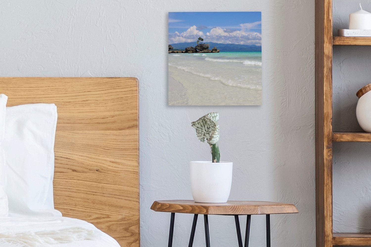 für Strand Insel Wohnzimmer Leinwandbild St), Bilder Boracay, der Schlafzimmer Leinwand Tropischer auf (1 OneMillionCanvasses®