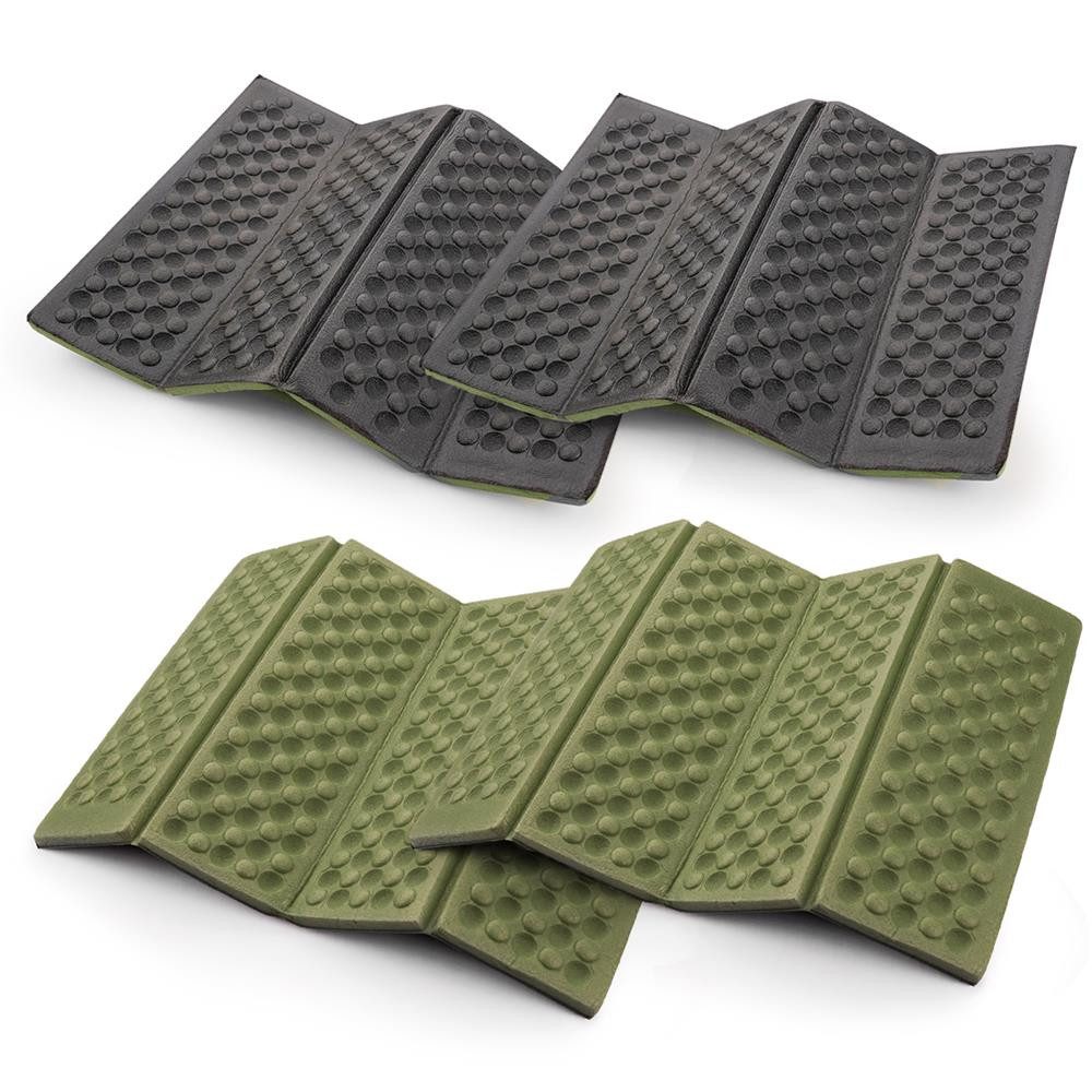 AceCamp Isomatte 2x Portable Pad 40 x 30 x 1 cm Green, (2-tlg), leichtgewichtig, platzsparend faltbar, robust & strapazierfähig