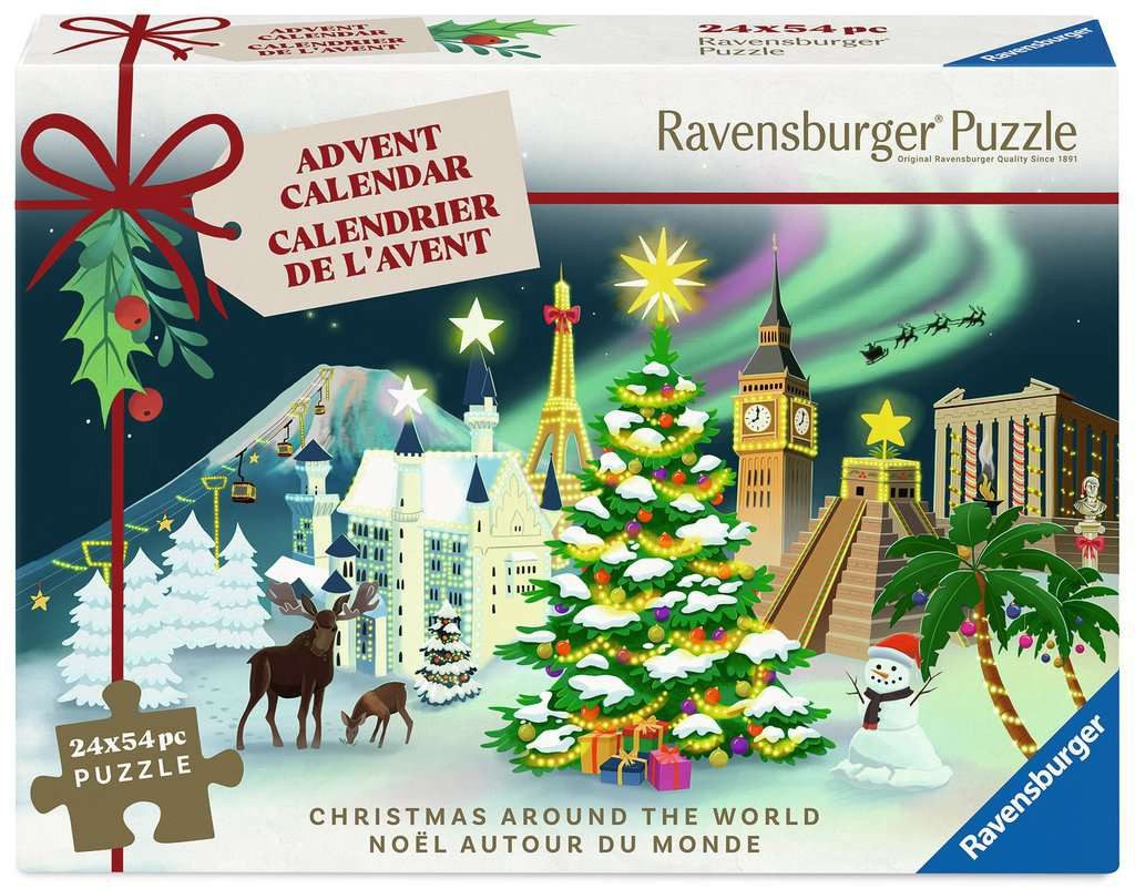 Ravensburger Verlag GmbH Puzzle Ravensburger Puzzle-Adventskalender – 24 Motive je 54 Teile, 54 Puzzleteile