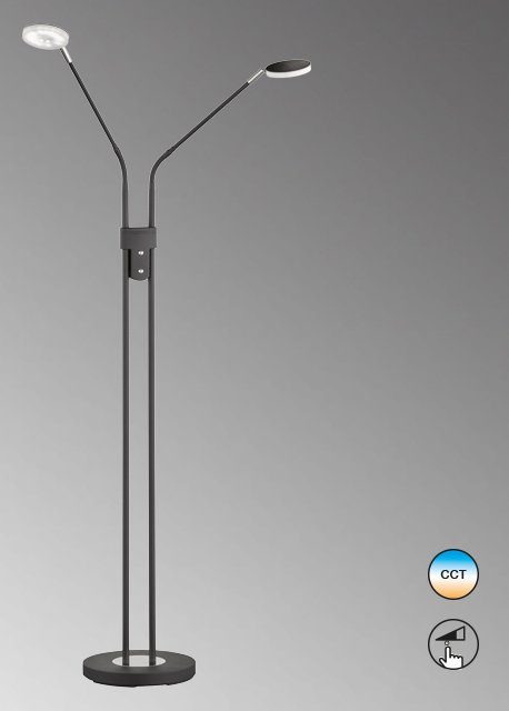 FHL easy! Stehlampe Luna, Dimmfunktion, - fest kaltweiß LED integriert, warmweiß