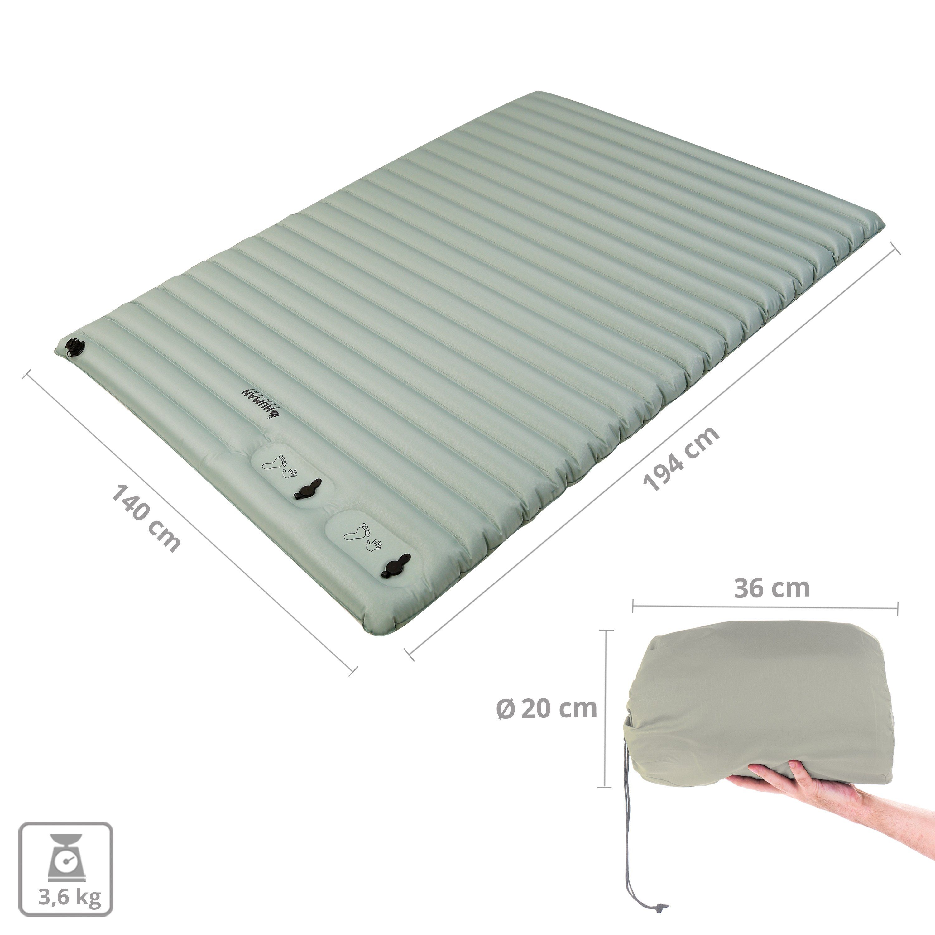 Human Comfort Luftmatratze Luftbett Durtal Double Isomatte, Camping Doppel günstig online kaufen
