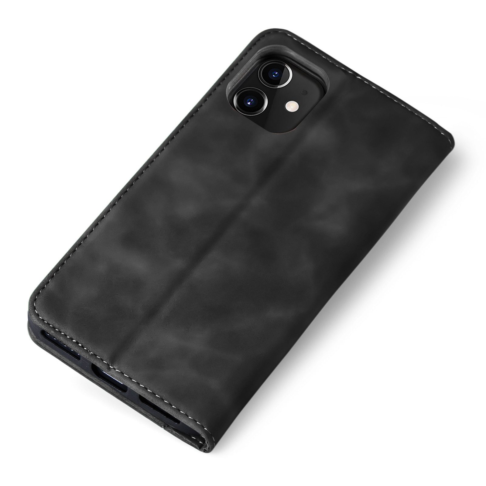 Tec-Expert Handyhülle Tasche Hülle für Apple iPhone 11 6.1 Zoll, 6.1, Cover Klapphülle Case mit Kartenfach Fliphülle aufstellbar