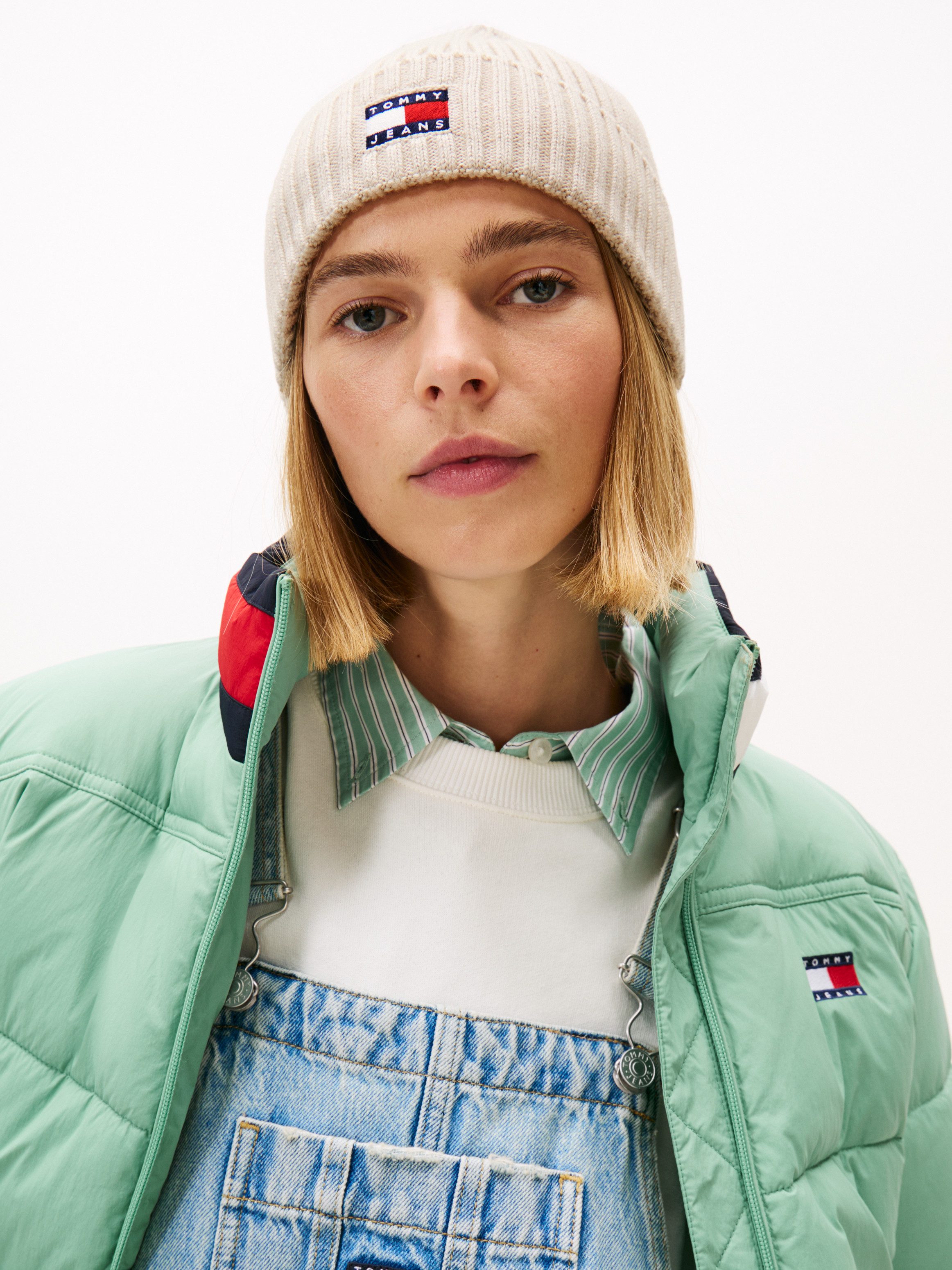 Tommy Jeans Beanie TJW HERITAGE CORE Rippstrick, Umschlag, normale Passform günstig online kaufen