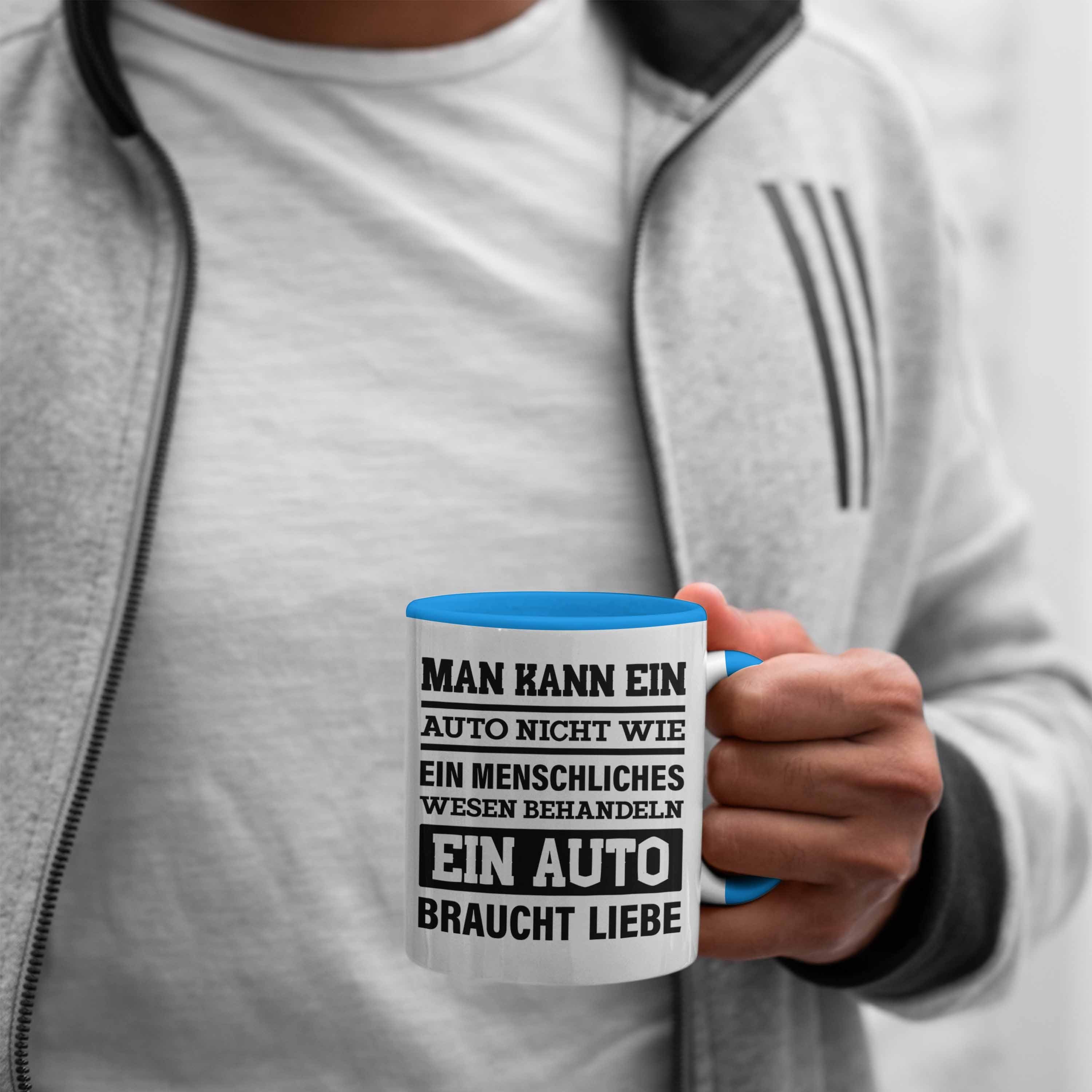 Trendation Tasse Trendation - Autotuner Autotuner Kaffeetasse Tasse Tasse für Geschenke Männer Blau Autoliebhaber Autofan Geschenkidee