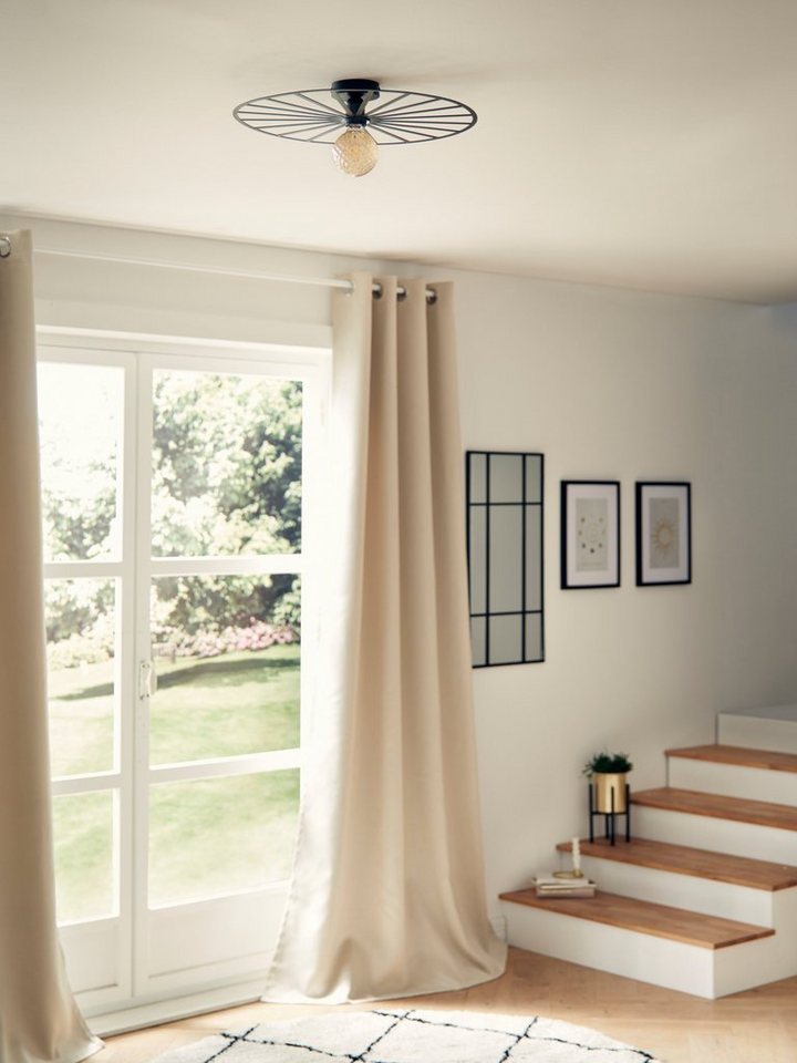 Leonique Deckenleuchte Lotella, Leuchtmittel wechselbar, als Wand-und  Deckenleuchte verwendbar, dekorative Speichenoptik