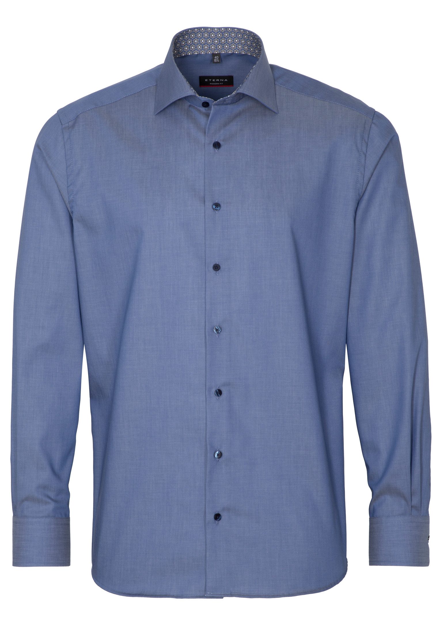 Klassische Bluse ETERNA MODERN FIT Langarm Hemd mittelblau twill 3368-08-X14K