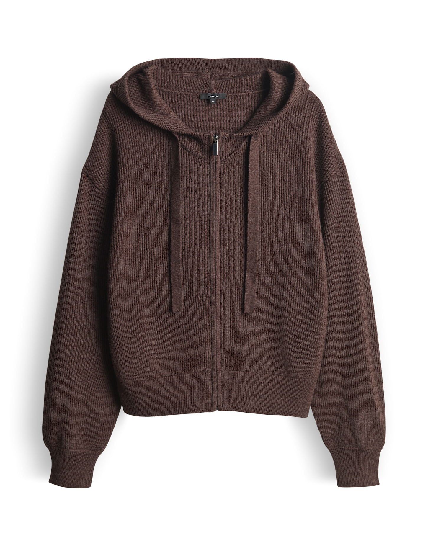 OPUS Strickjacke DESO Regular aus feinem Rippstrick lockere Passform, weicher Griff, wärmend
