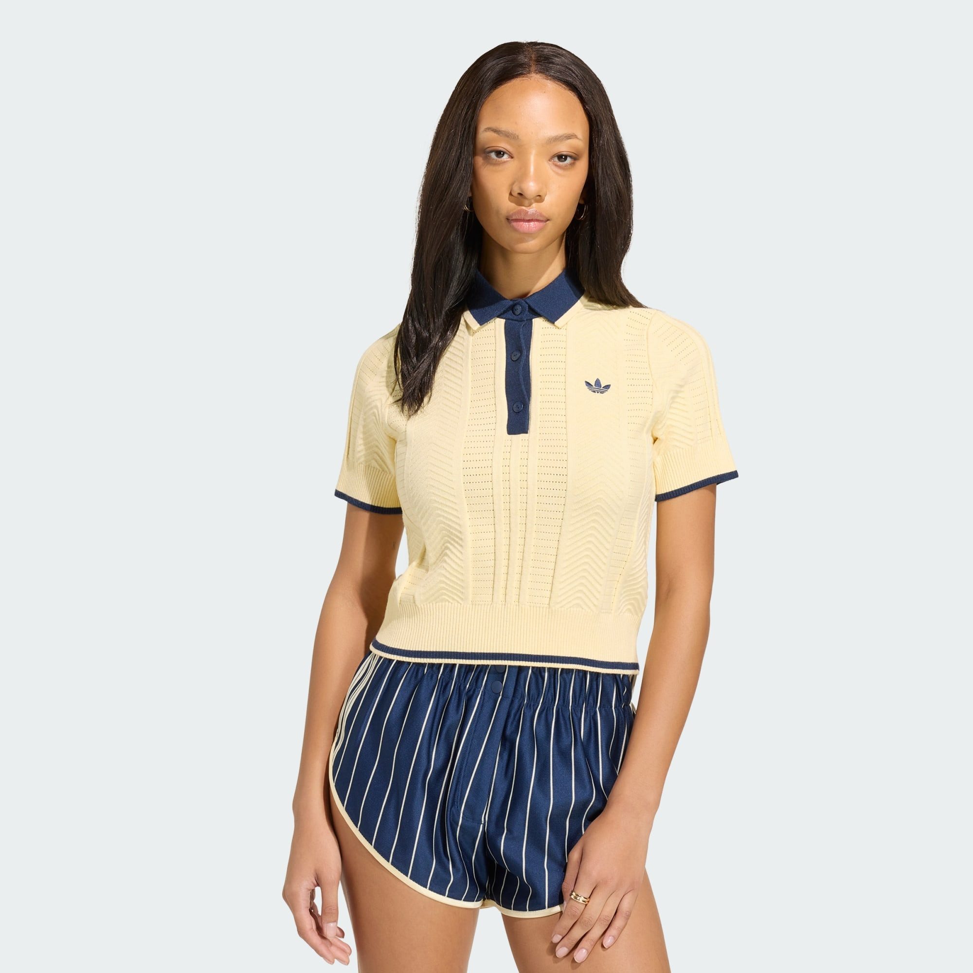 adidas Originals Poloshirt CALI POLOSHIRT, ZOPFMUSTER (1-tlg)