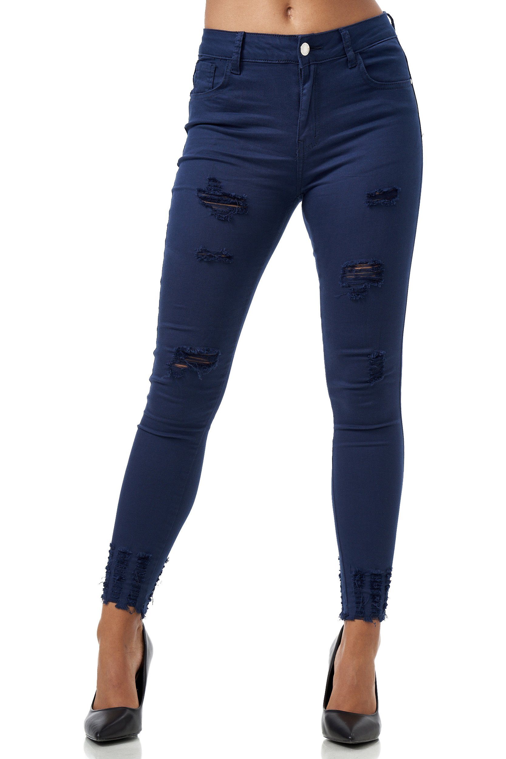 Elara High-waist-Jeans Elara Damen Джинси High Waist Destroyed (1-tlg)