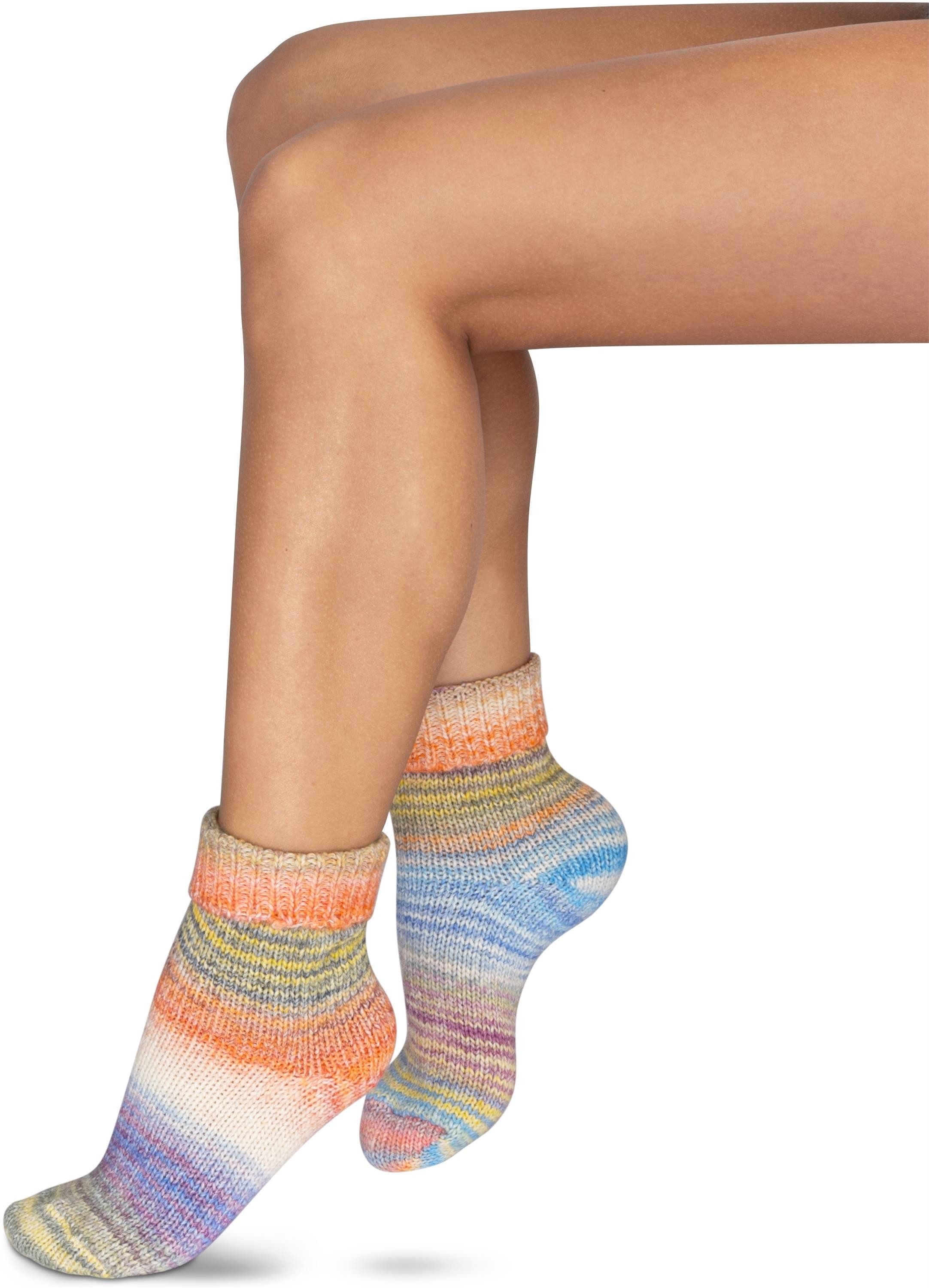 normani Thermosocken 2 Paar Skandinavische Wollsocken mit Umschlag (2 Paar) hochwertige Qualitätssocken mit hohem Wollanteil