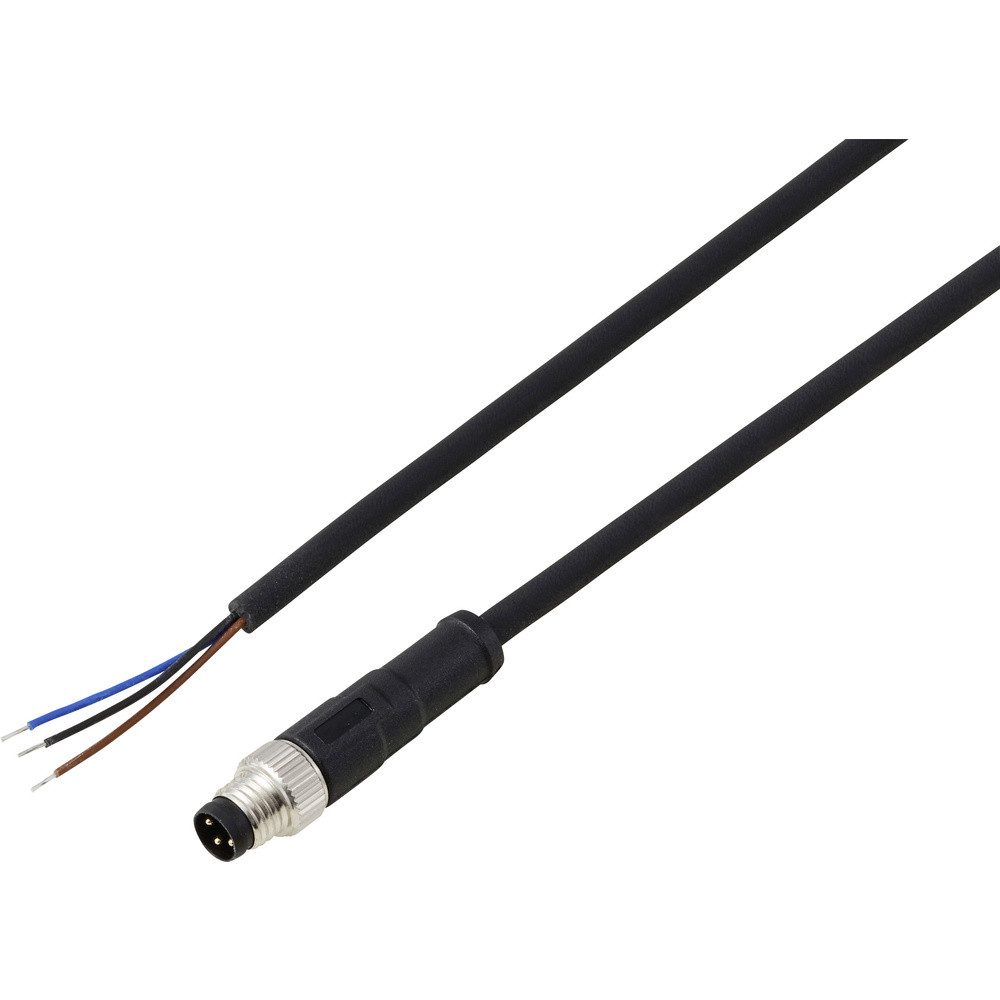 TRU COMPONENTS Steckdose TRU COMPONENTS TC-13752016 Anschlussleitung M8 x 1 Stecker, gerade 2 m, TC-13752016