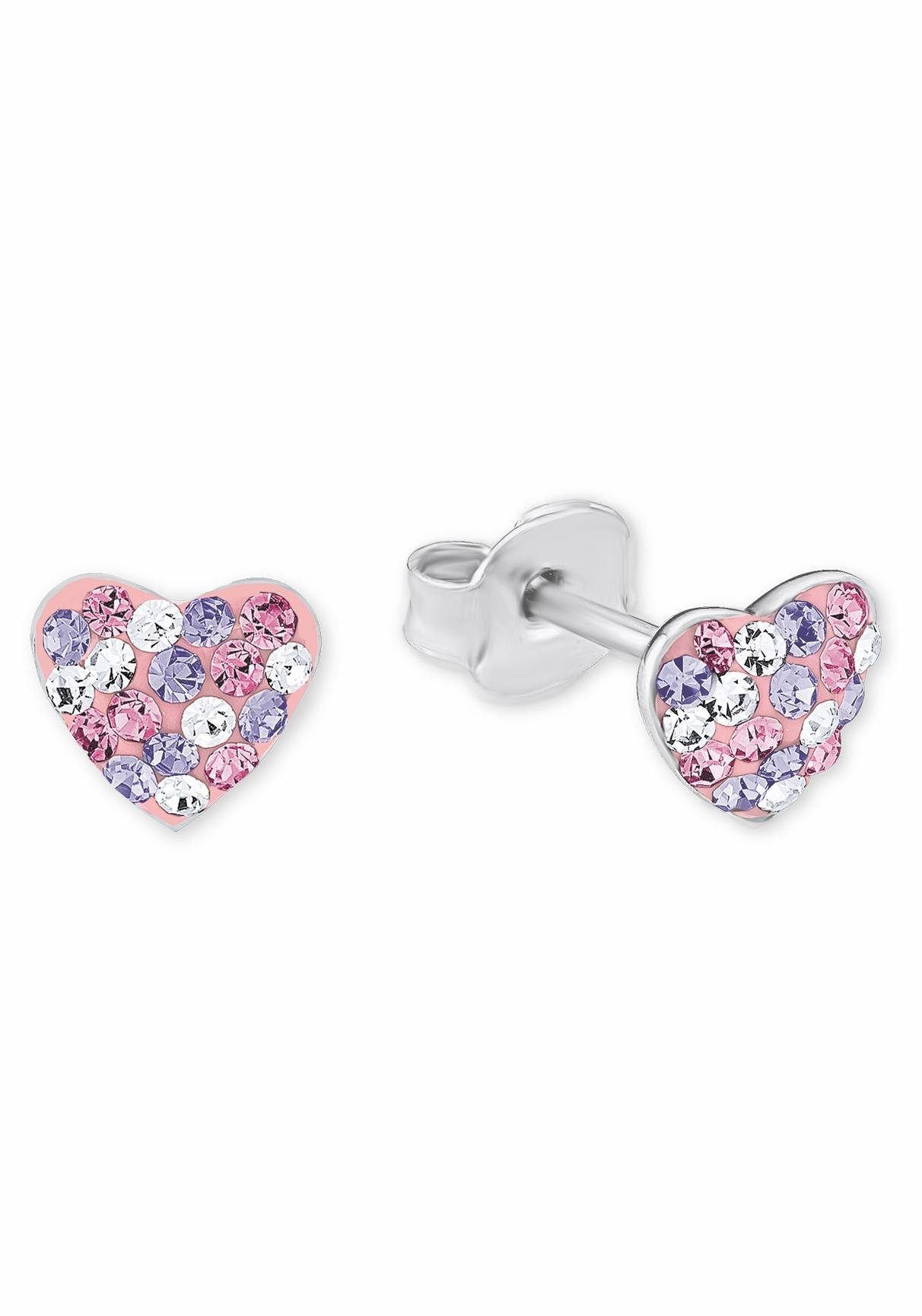Prinzessin Lillifee Paar Ohrstecker Herz, mit Preciosa Crystal
