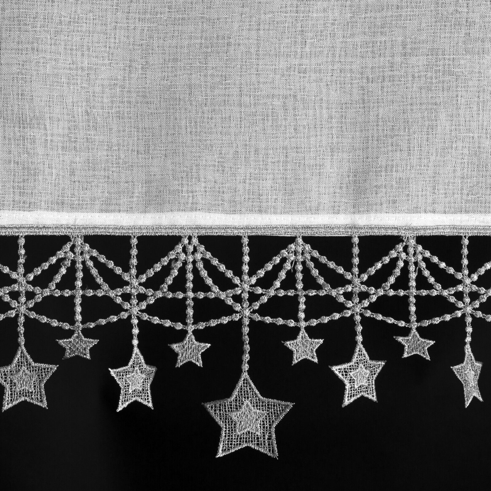 Eurofirany Scheibengardine Kurzgardine mit Weihnachtsmotiv, Stangendurchzug günstig online kaufen