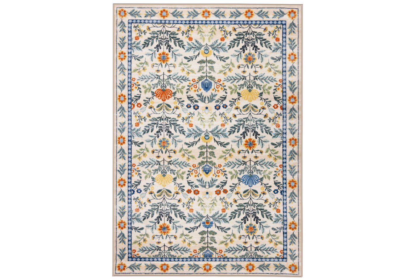 Floordirekt Orientteppich Orientalis klassischer orientalischer Wohnteppich mit Blumenmuster, rechteckig, rutschfest, pflegeleicht & strapazierfähig, angenehm sanfte Oberfläche