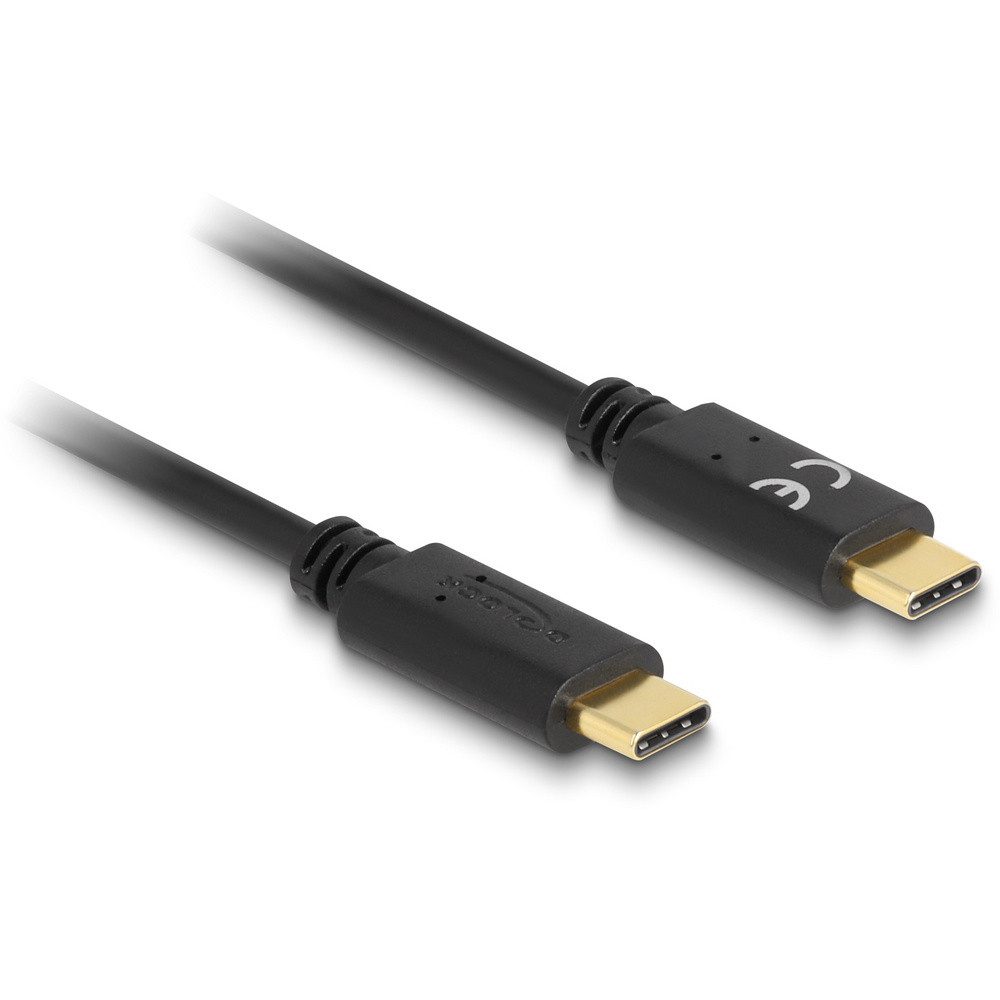 Delock Delock USB-Ladekabel USB-C® Stecker, USB-C® Stecker 0.15 m Schwarz USB-Kabel, (15.00 cm)