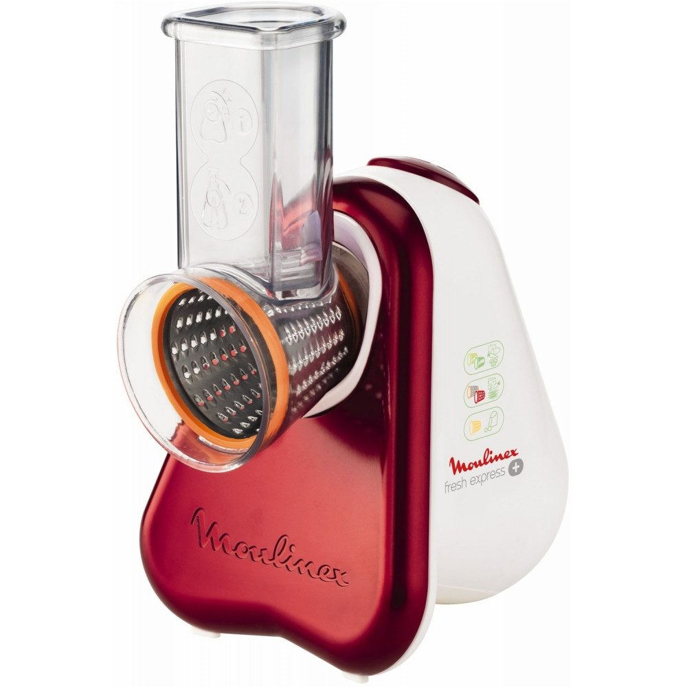 Moulinex Küchenmaschine DJ756G, 150 W, Kompaktes Design in metallic-rot/weiß
