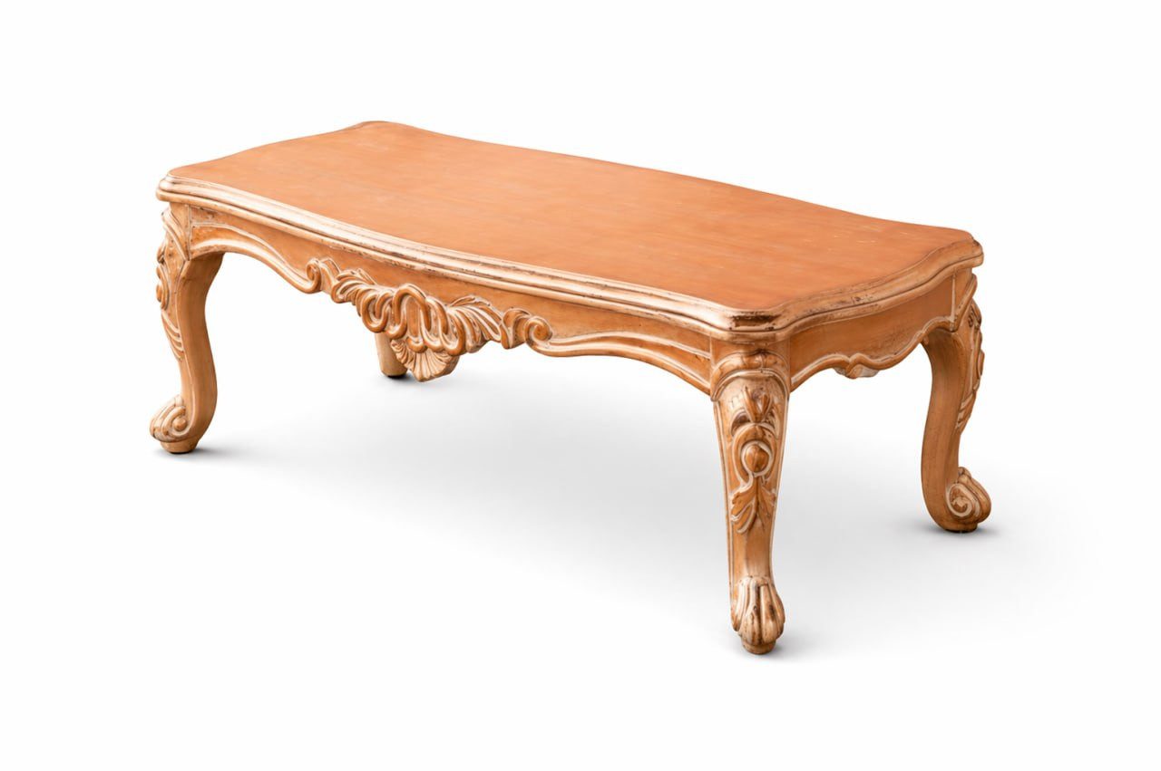 JVmoebel Couchtisch in antikem Stil mit geschnitztem Holz Sofort, Made in Europa