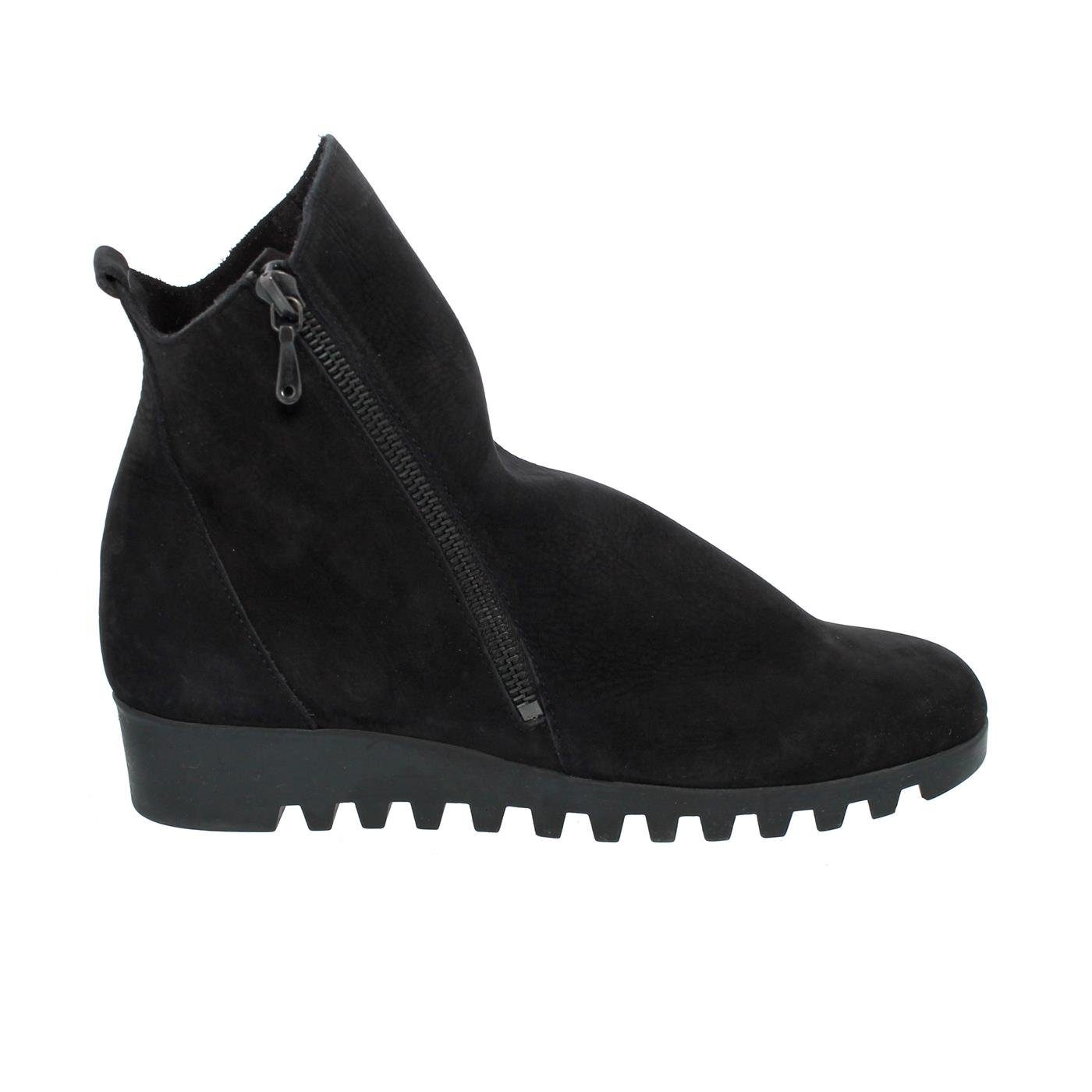 arche LOMAGE Ankle Boots, Nubuck, Noir, (schwarz) Reißverschluss 1G801 Reißverschlussstiefel