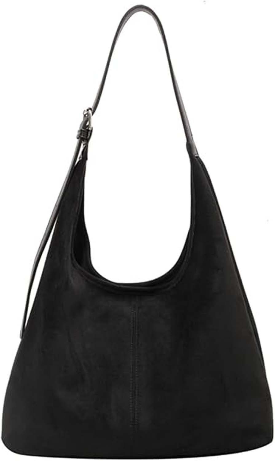 nsihing Schultertasche Wildleder-Synthetikleder Hobo-Tasche für Damen,Schulter-Tragetasche