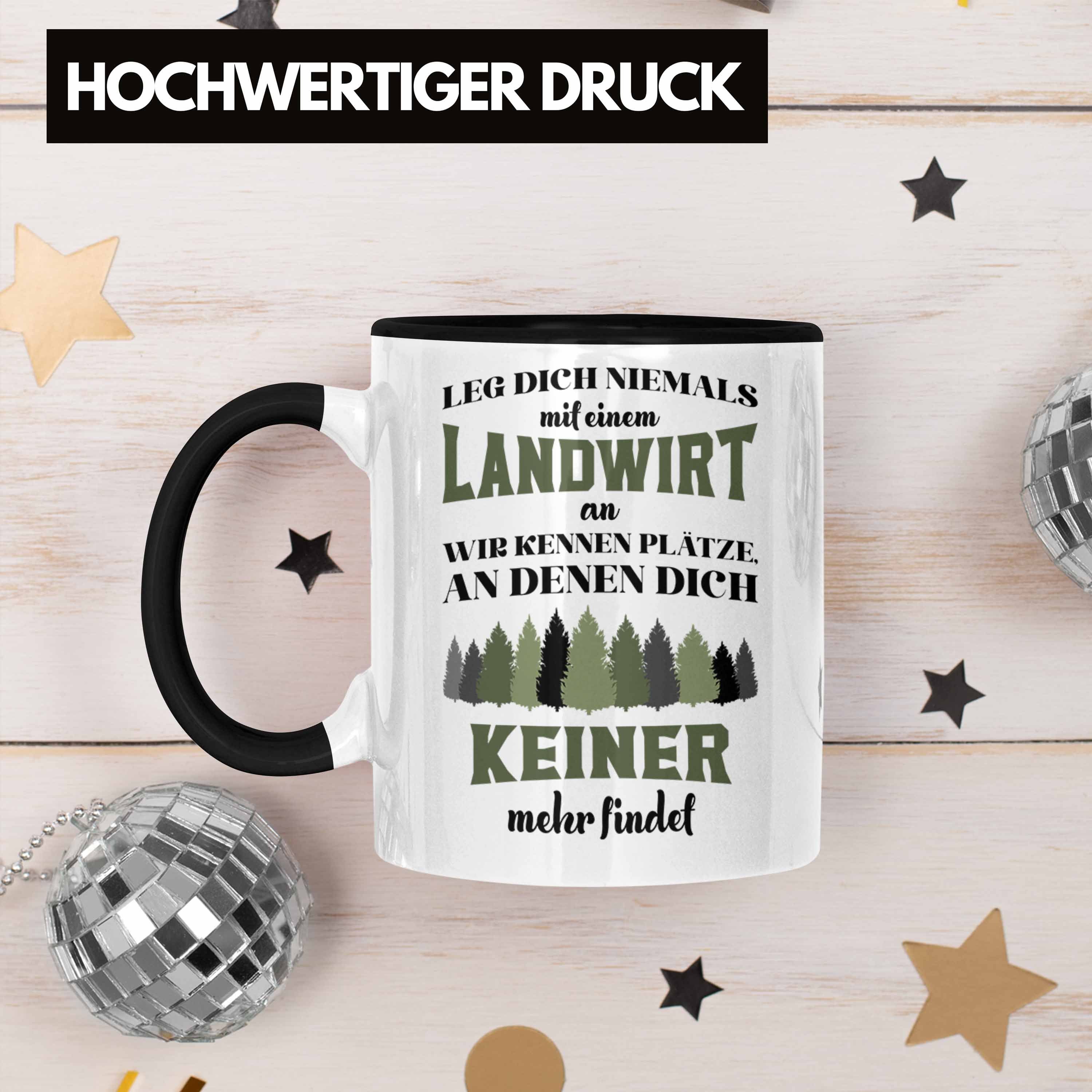 Männer - Schwarz Trendation Tasse Traktor Spruch Superheld für Tasse Geschenke Trendation Geschenk Landwirtschaft Kaffeetasse Landwirt Spruch
