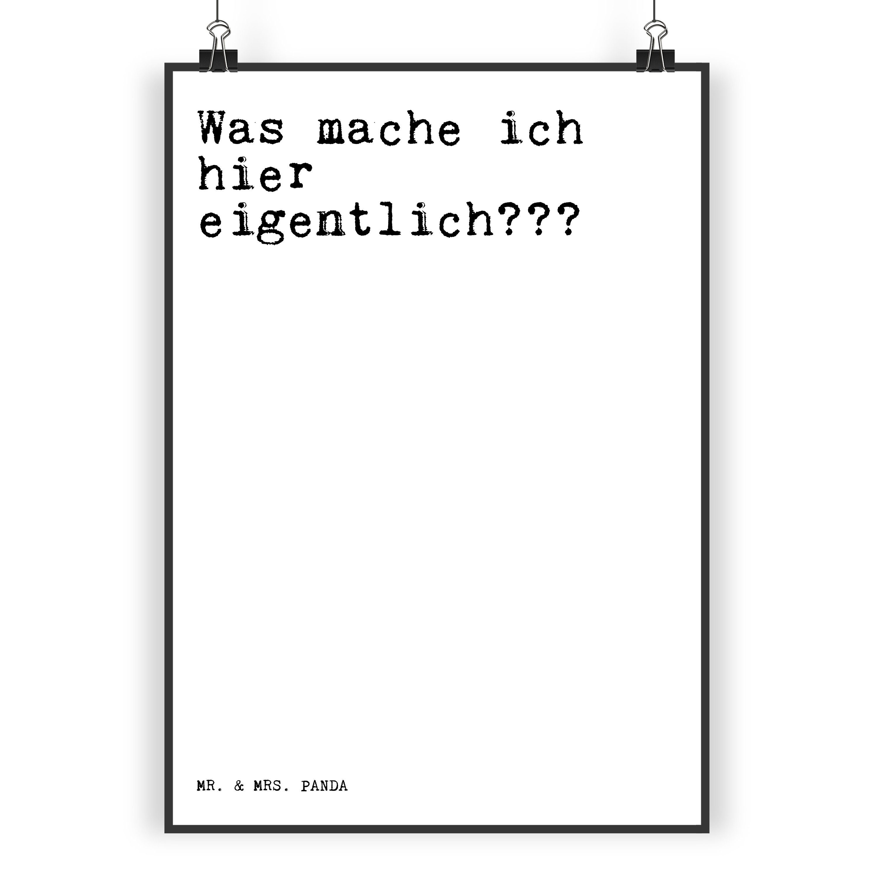 Mr. & Mrs. Panda Poster »Was mache ich hier... Weiß Beruf Arbeit