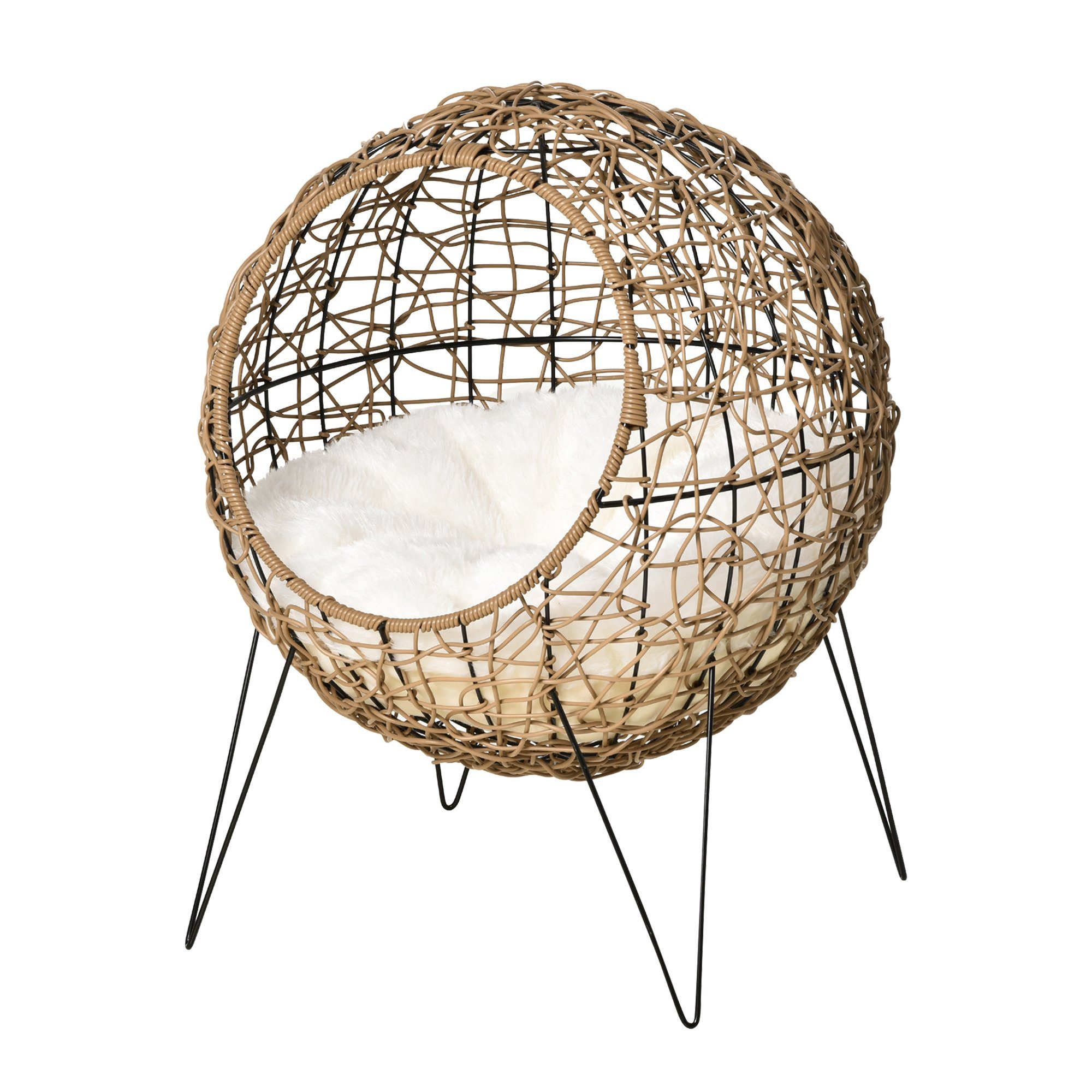 PawHut Tierhöhle Katzenhaus mit Metallgerüst günstig online kaufen