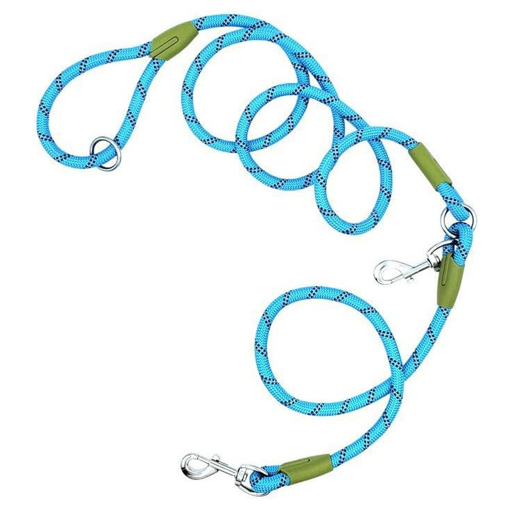 TUWENA Hundeleine Hundeleine für Mittel Große Hund(15-60kg), 2,4m Verstellbare Führleine, Handleine aus Nylon mit Reflektierend durch die Extreme Kraft bis200kg