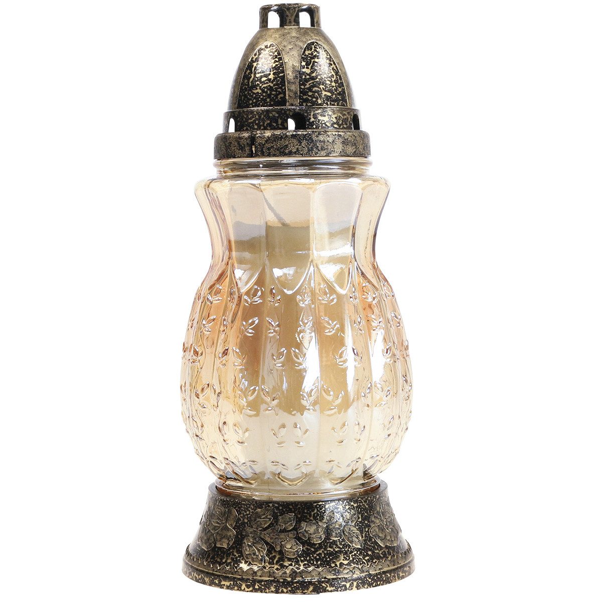Viana Grabkerze Grablicht Glas Getönt Ranken günstig online kaufen