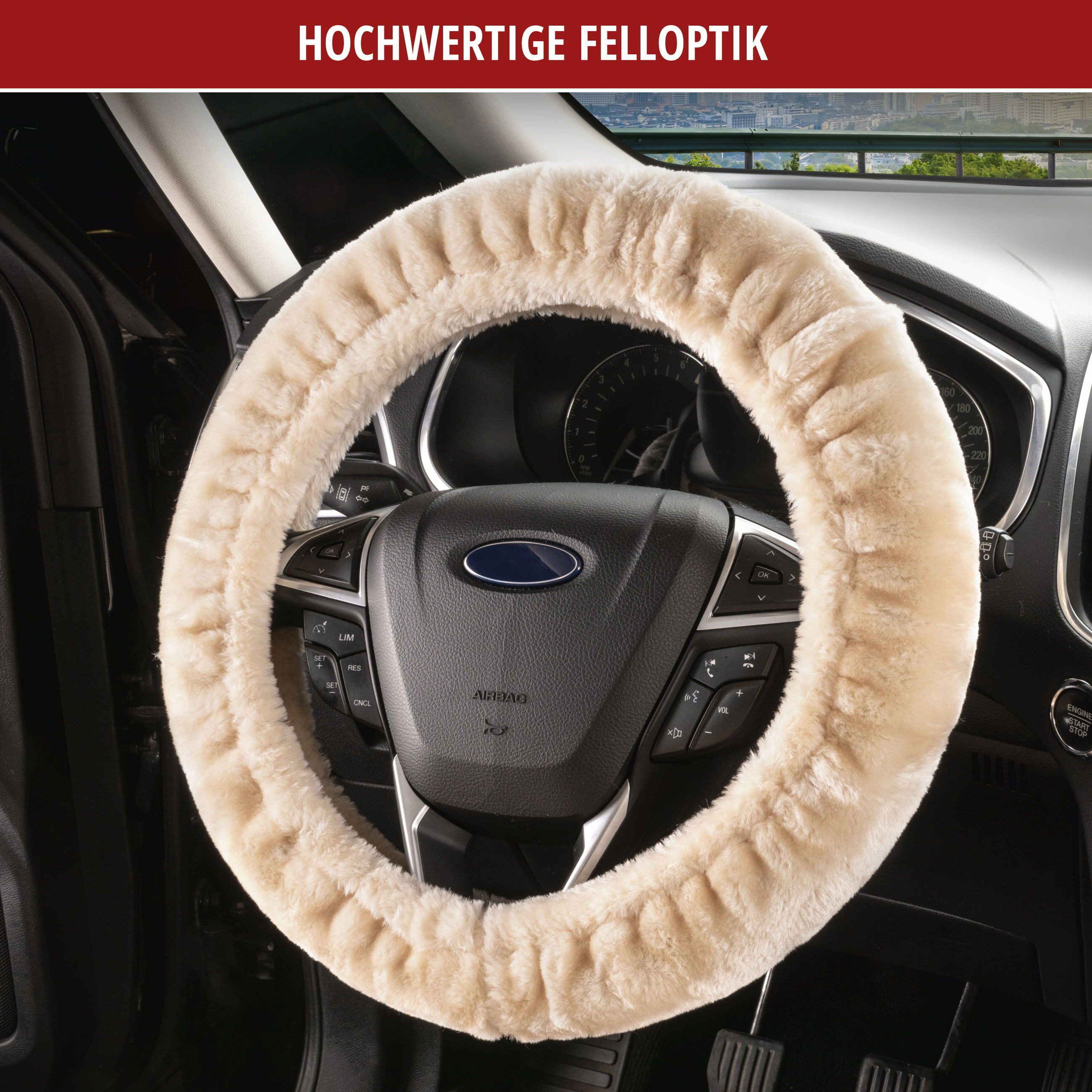 WALSER Steering Wheel Cover, Teddy Bear, (1-piece)