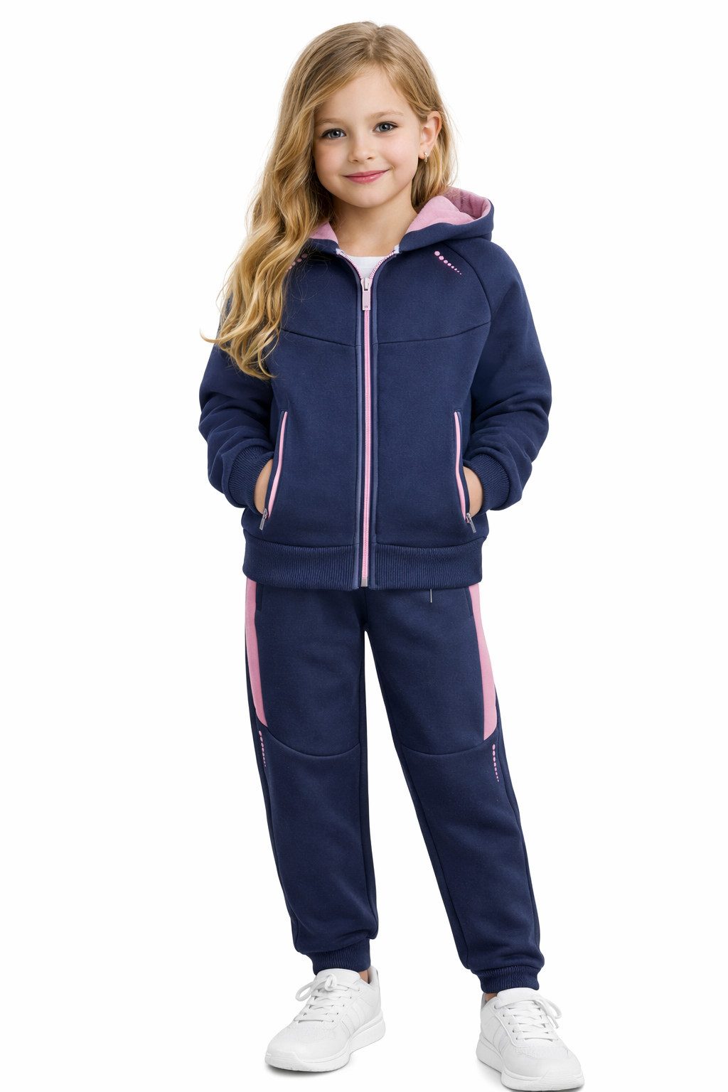 Sweatanzug Mädchen Jogginganzug Freizeitset Sweat-Jacke + Jogginghose MF122e