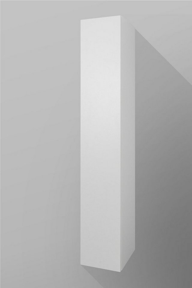 badselekt Hochschrank Badezimmerschrank mit Winkelgriff wandhängend 180 cm  hoch 40 cm breit mit 1 Tür und 5 Einlegeböden