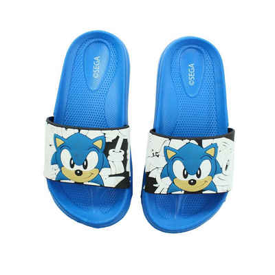 Sonic The Hedgehog Sonic The Hedgehog 3D Optik Kinder Sandalen Badeschuhe Sandale Gr. 25 bis 34