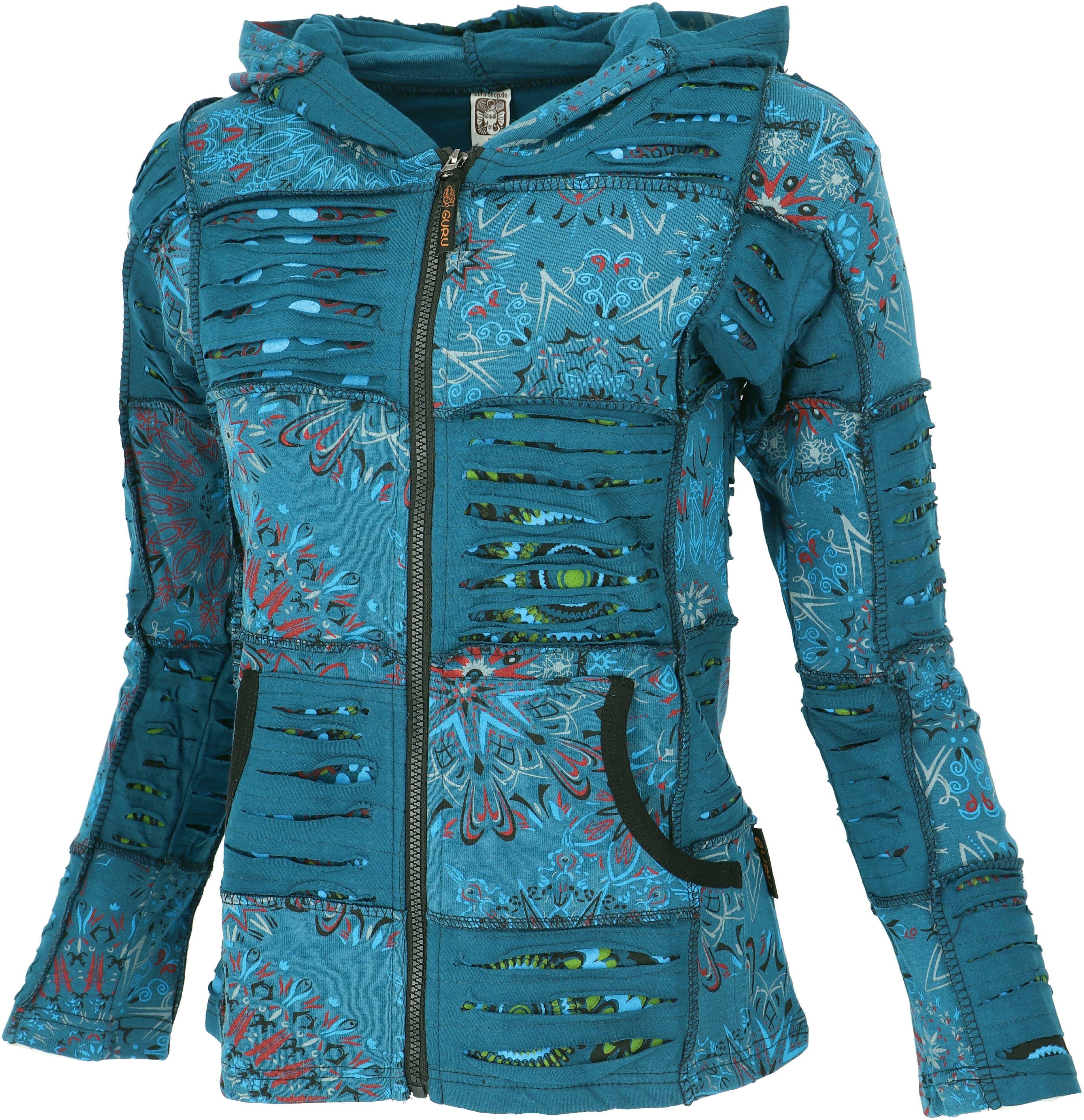 Guru-Shop Langjacke Goa Patchwork Jacke, Boho Kapuzenjacke, Ethno.. alterna günstig online kaufen