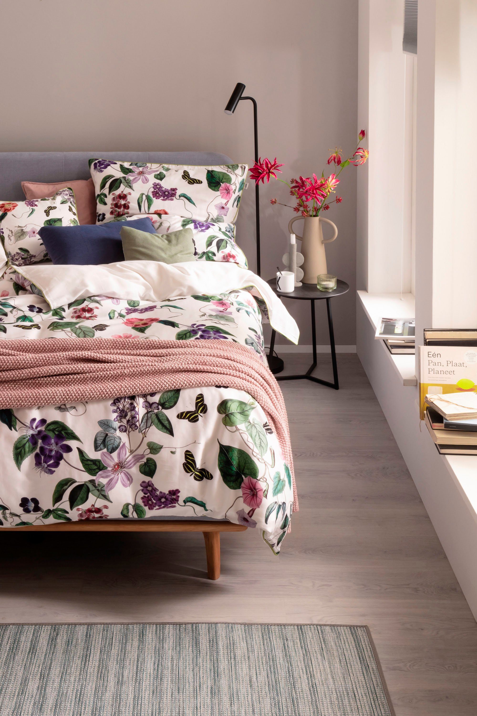 SCHÖNER WOHNEN-Kollektion Bettwäsche Blossom, Satin, 2 teilig, mit Wendefunktion, Bettbezug