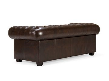 massivum Sofa Chesterfield Big 3-Sitzer Echtleder braun