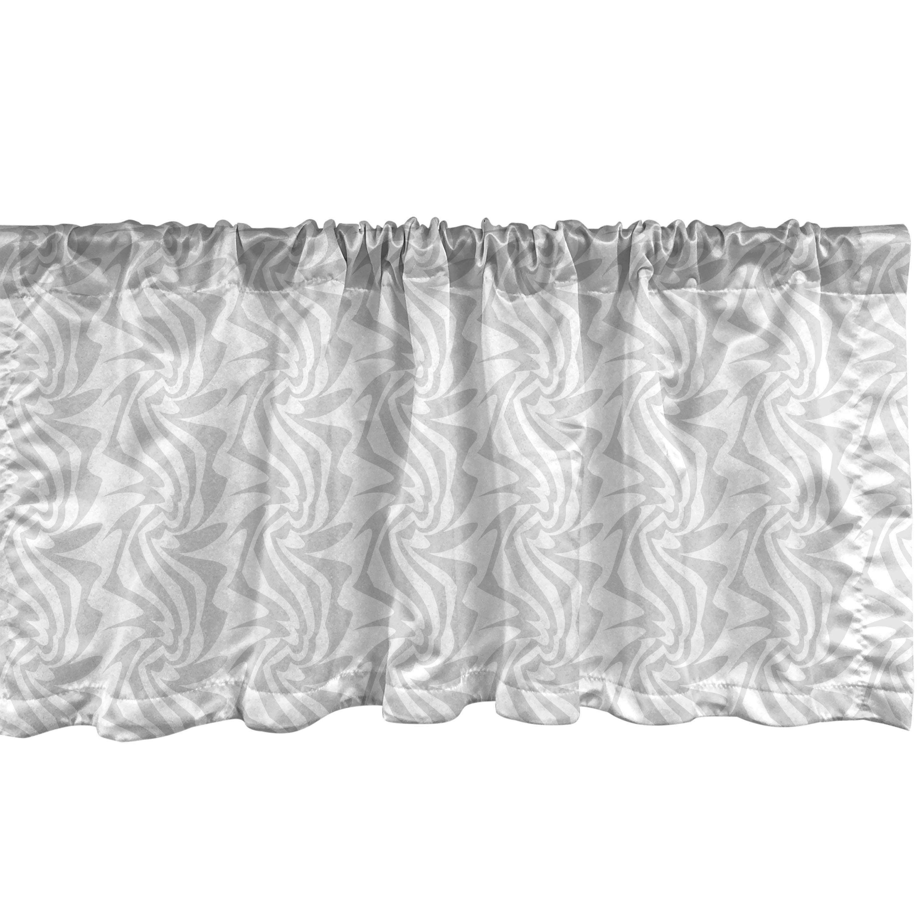 Scheibengardine Vorhang Volant für Küche Schlafzimmer Dekor mit Stangentasche, Abakuhaus, Microfaser, Abstrakt Pastel Grau Minimalistic